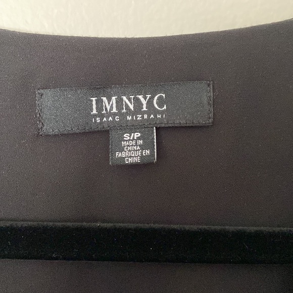 Isaac Mizrahi black and gold polka dot long sleeve blouse size small - Picture 4 of 8